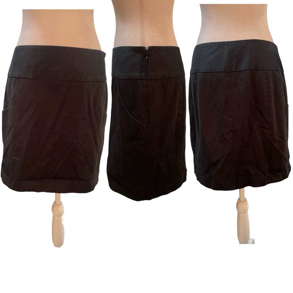 The Limited Black Zip Side Mini Skirt with Side Pockets Size 6